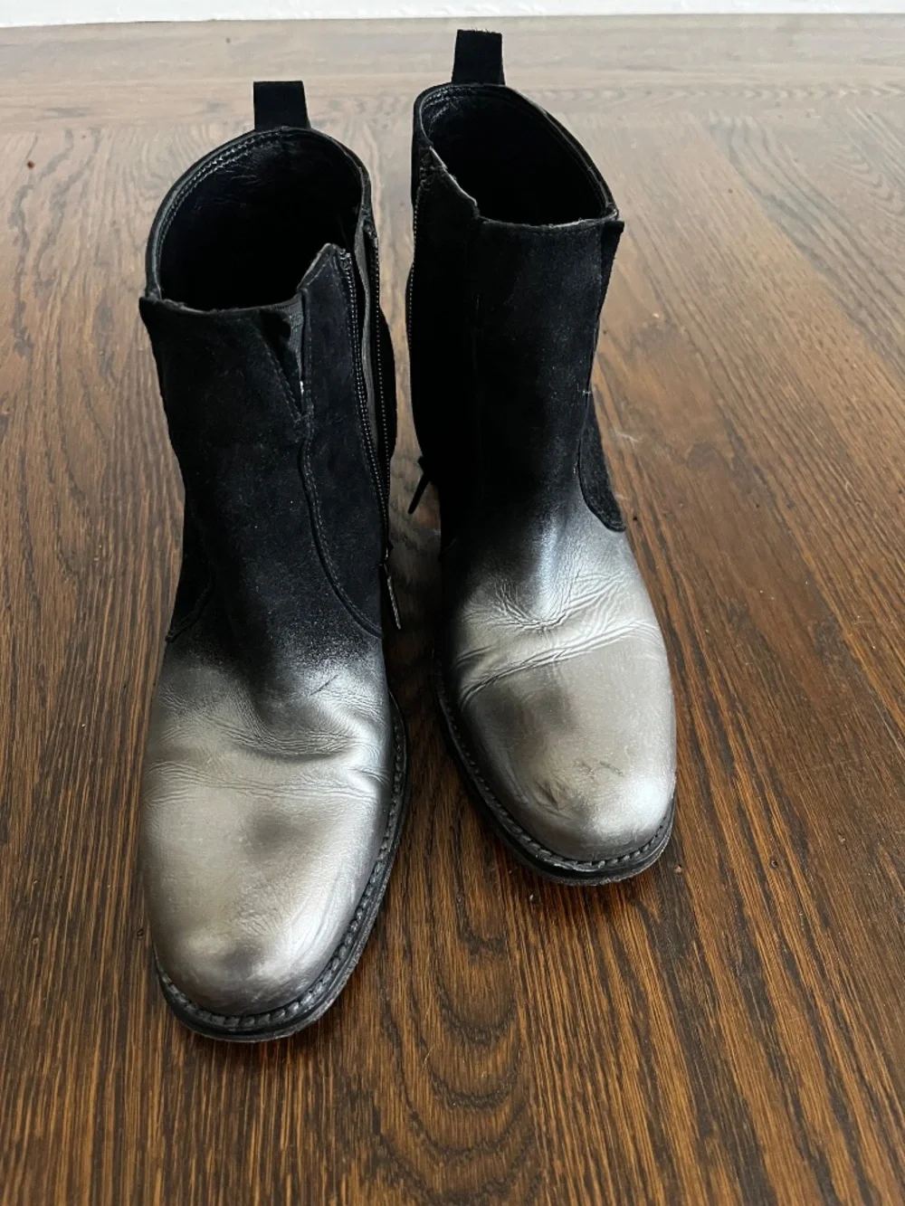 Vintage Jo Ghost silver-toe booties - made in Italy